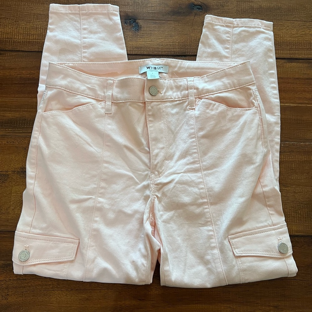 White House Black Market Pink Cargo Pants - Picture 2 of 4